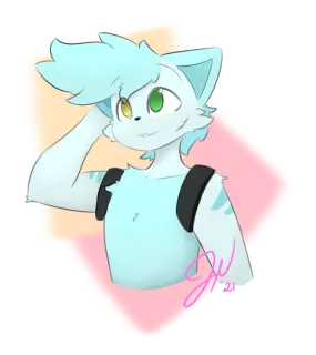 A drawing of Koneko's OC